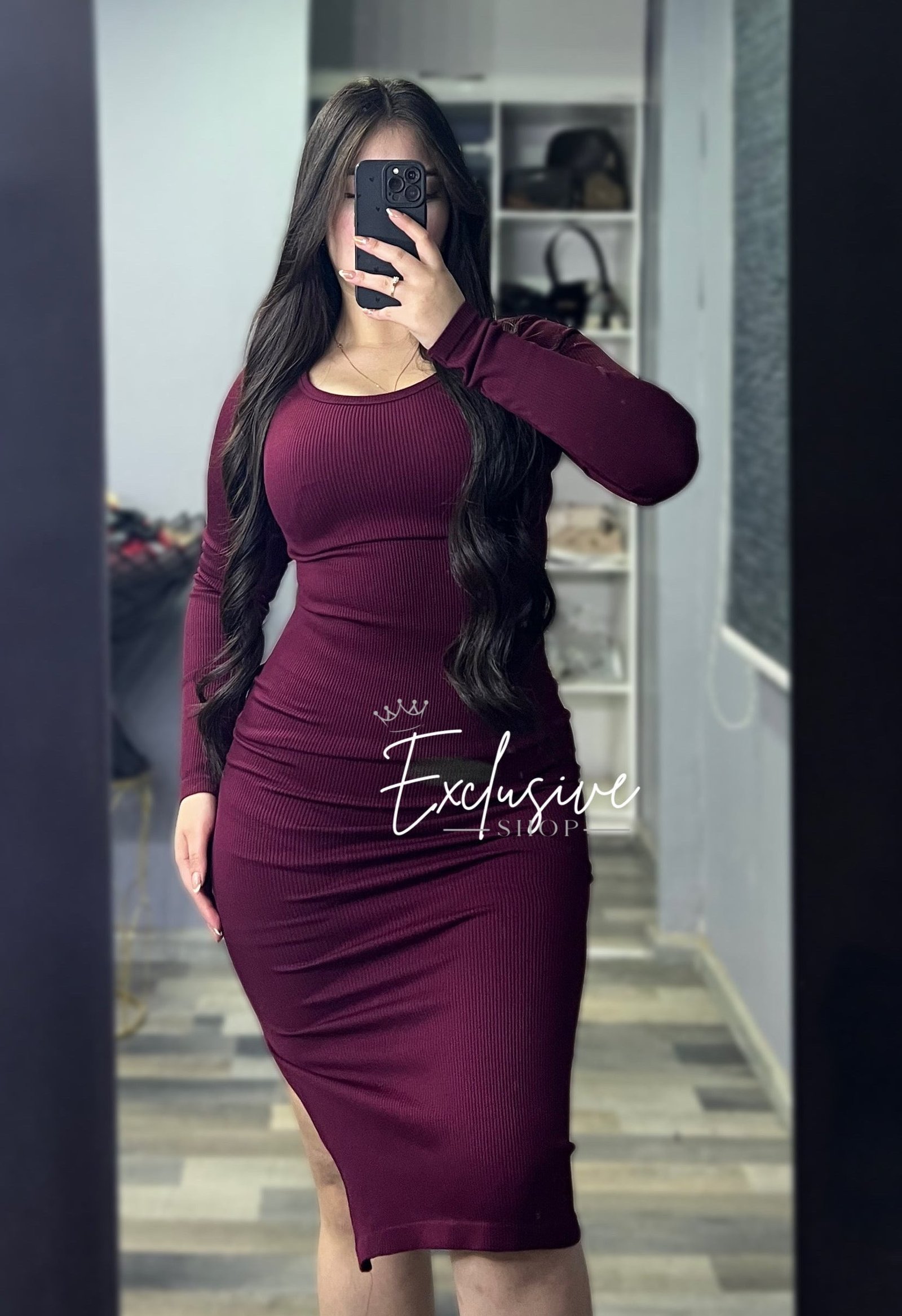 Vestido Moldeador Cuello Redondo