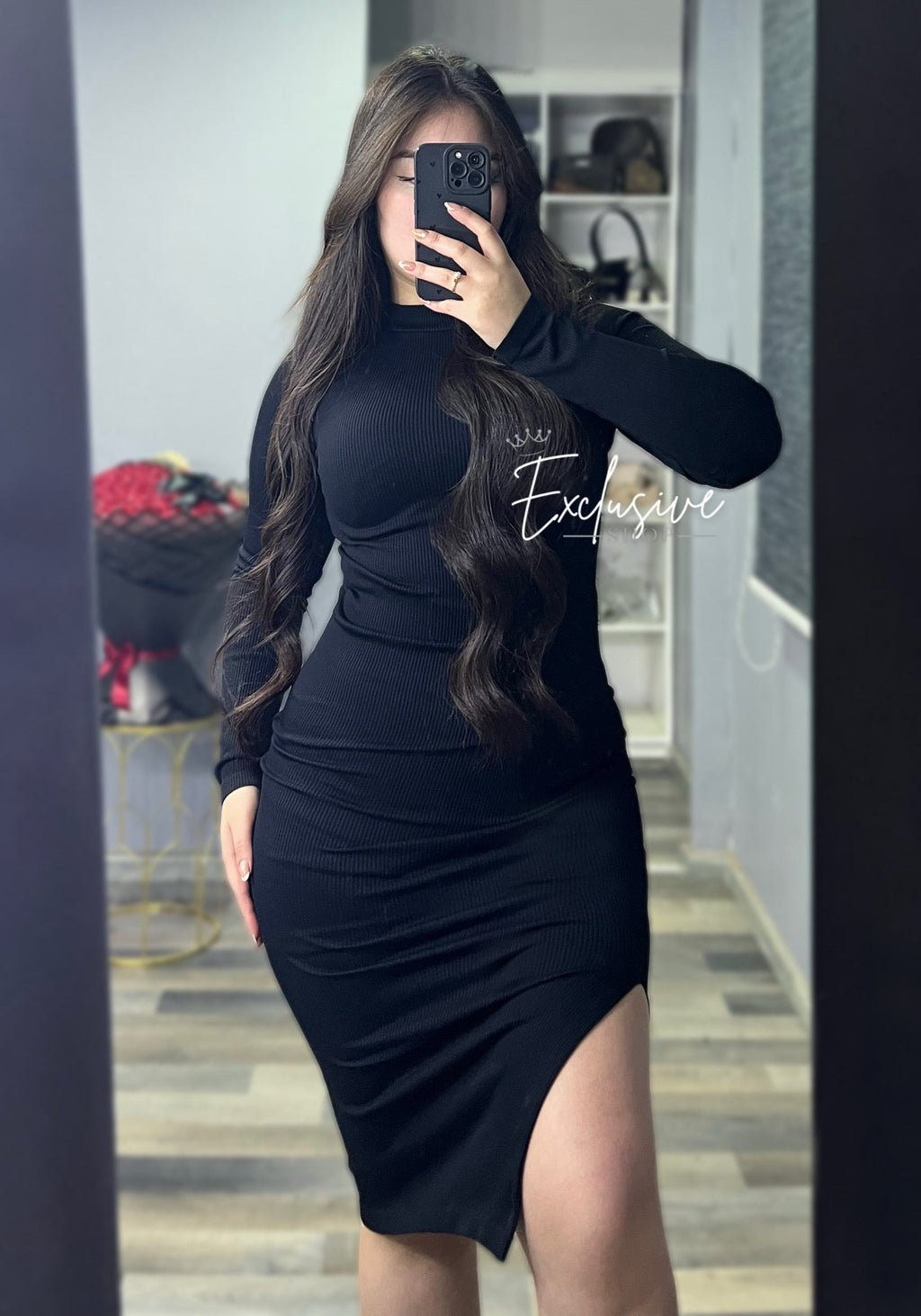 Vestido Moldeador Cuello Alto
