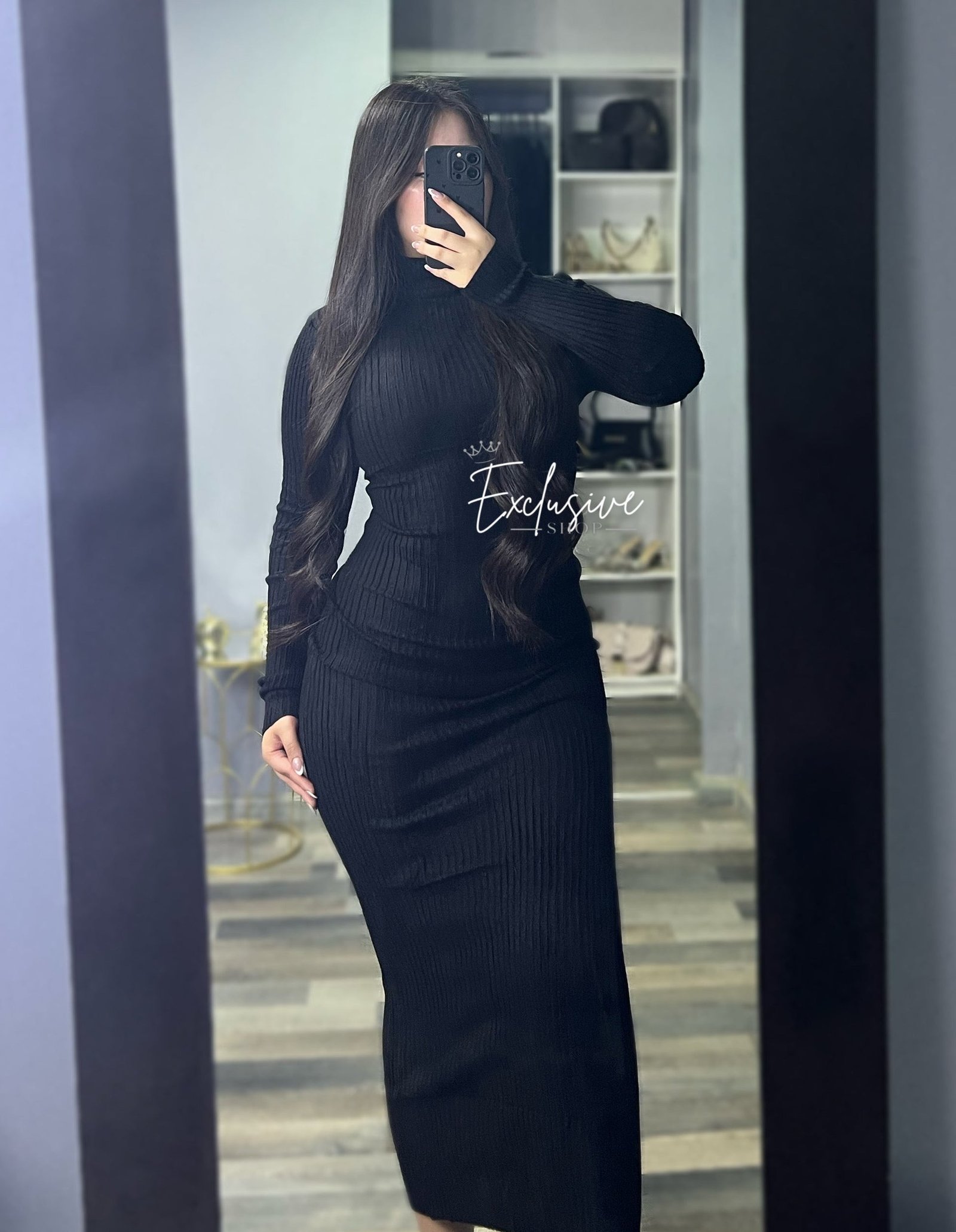 Maxi Vestido Cuello Alto