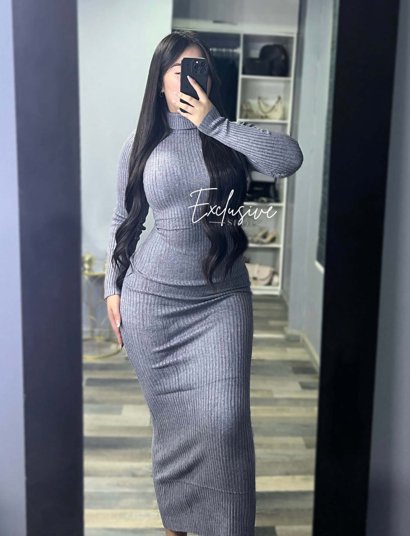 Maxi Vestido Cuello Alto