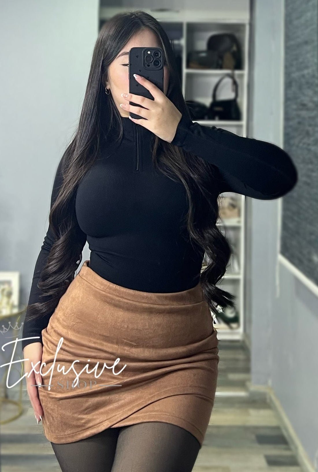 Falda Cruzada Gamuza