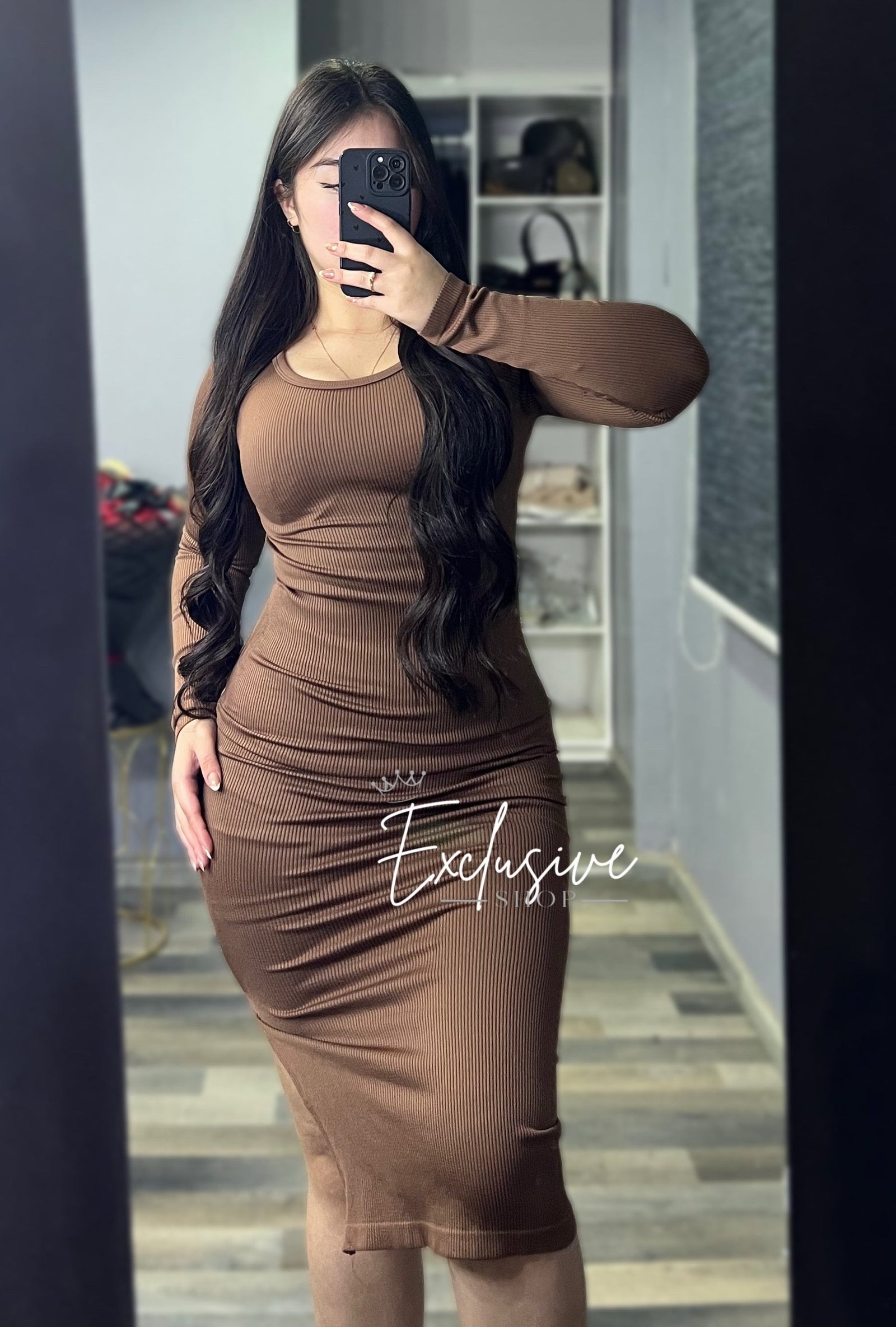 Vestido Moldeador Cuello Redondo